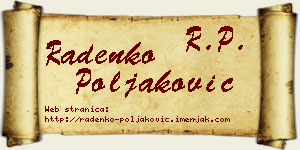 Radenko Poljaković vizit kartica